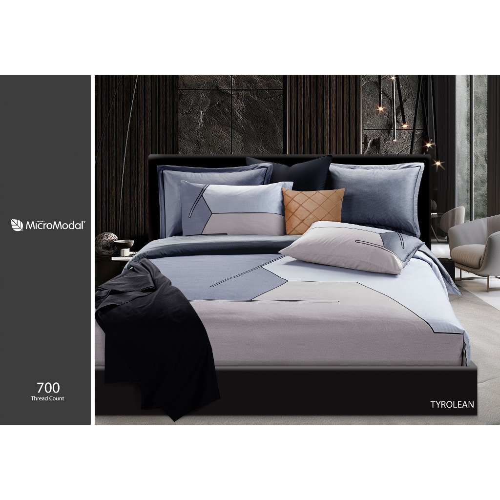 SANTAS ชุดเครื่องนอน ดีไซน์ TYROLEAN  ทอ 700 เส้นด้าย เส้นใย Micromodal นุ่มกว่าฝ้ายทั่วไป 3 เท่า