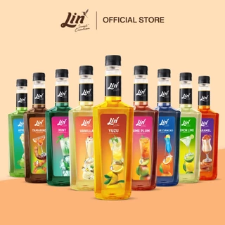 ลิน ไซรัป 🍏 Lin Syrup น้ำเชื่อมสำหรับมิกซ์ดริ๊งค์ 750ml. ไซรัปคาราเมล