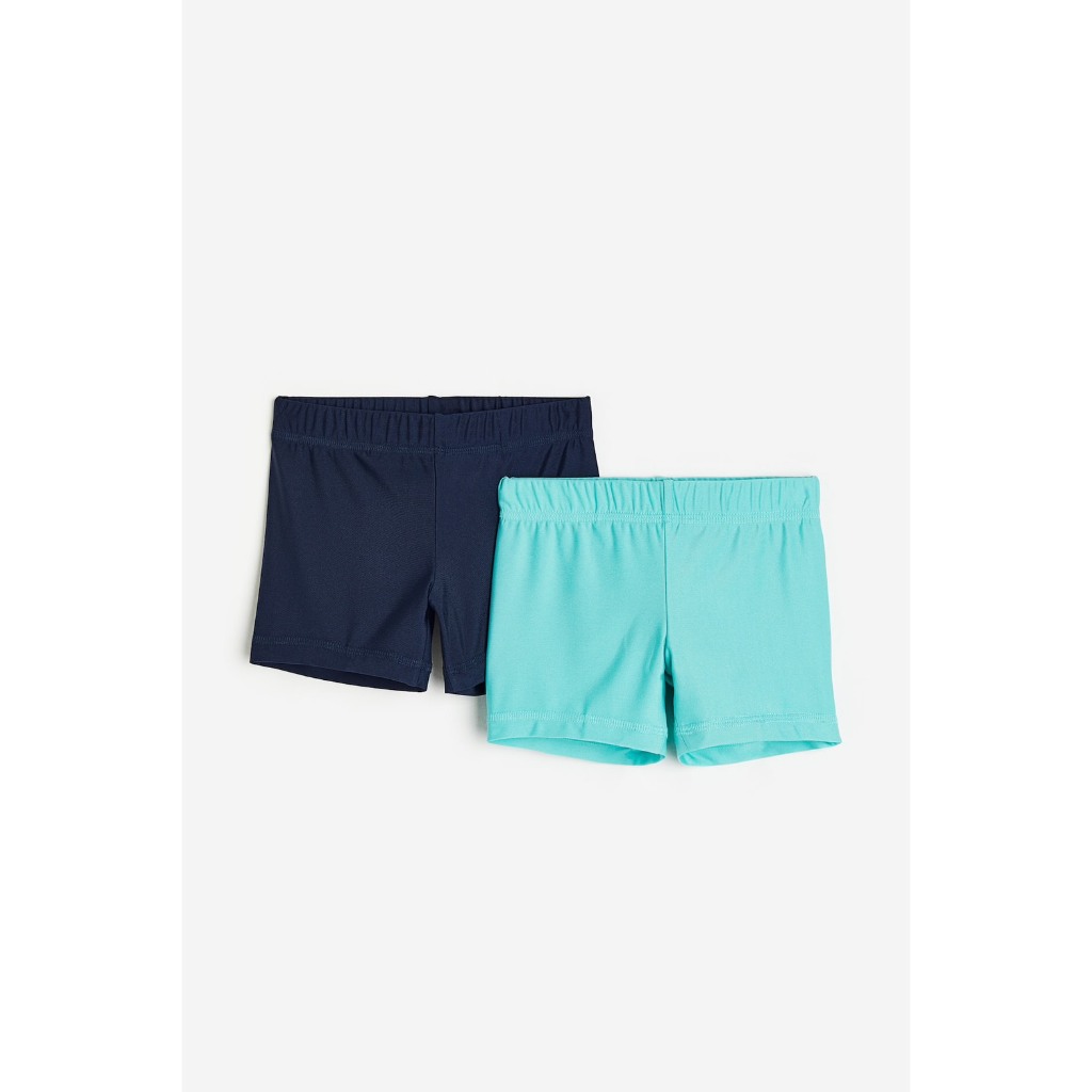 H&M กางเกงว่ายน้ำเด็กผู้ชาย ไซด์ 2-10 ปี แพ็ก 2 ตัว สีน้ำเงินกรมท่า+เขียว ราคา ถูกที่สุด ดีลบีเคเค รูปภาพหลัก