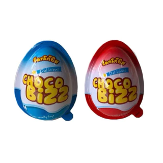 Choco Bizz Egg ช็อกโก้บิส ขนมช็อกโกแลตรูปไข่ลายไข่(แพค12ชิ้น)