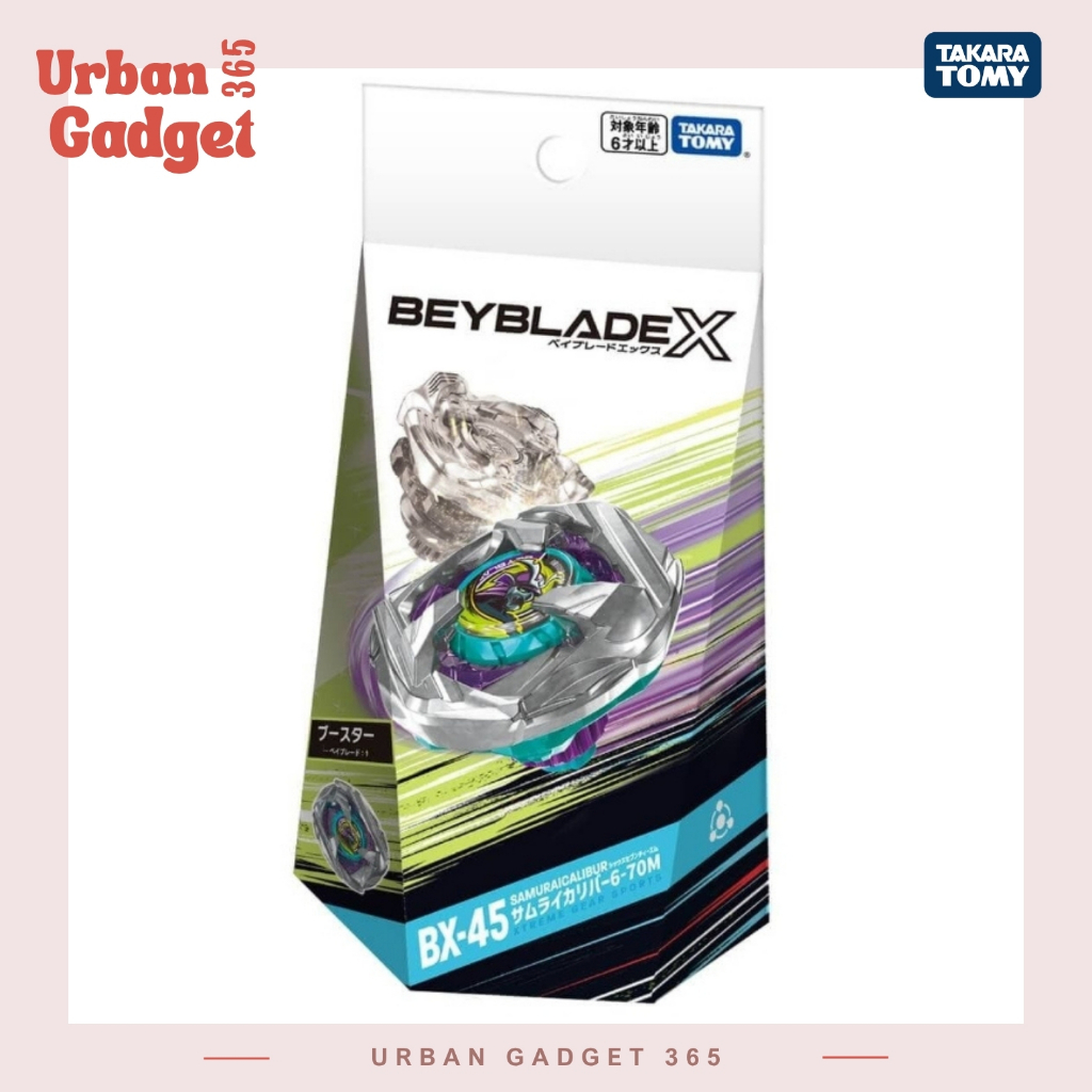 [พร้อมส่ง] ⚔️ BX-45 Samurai Calibur 6-70 M (กล่องครบเซ็ต) | Beyblade X ของแท้ 100% Takara Tomy