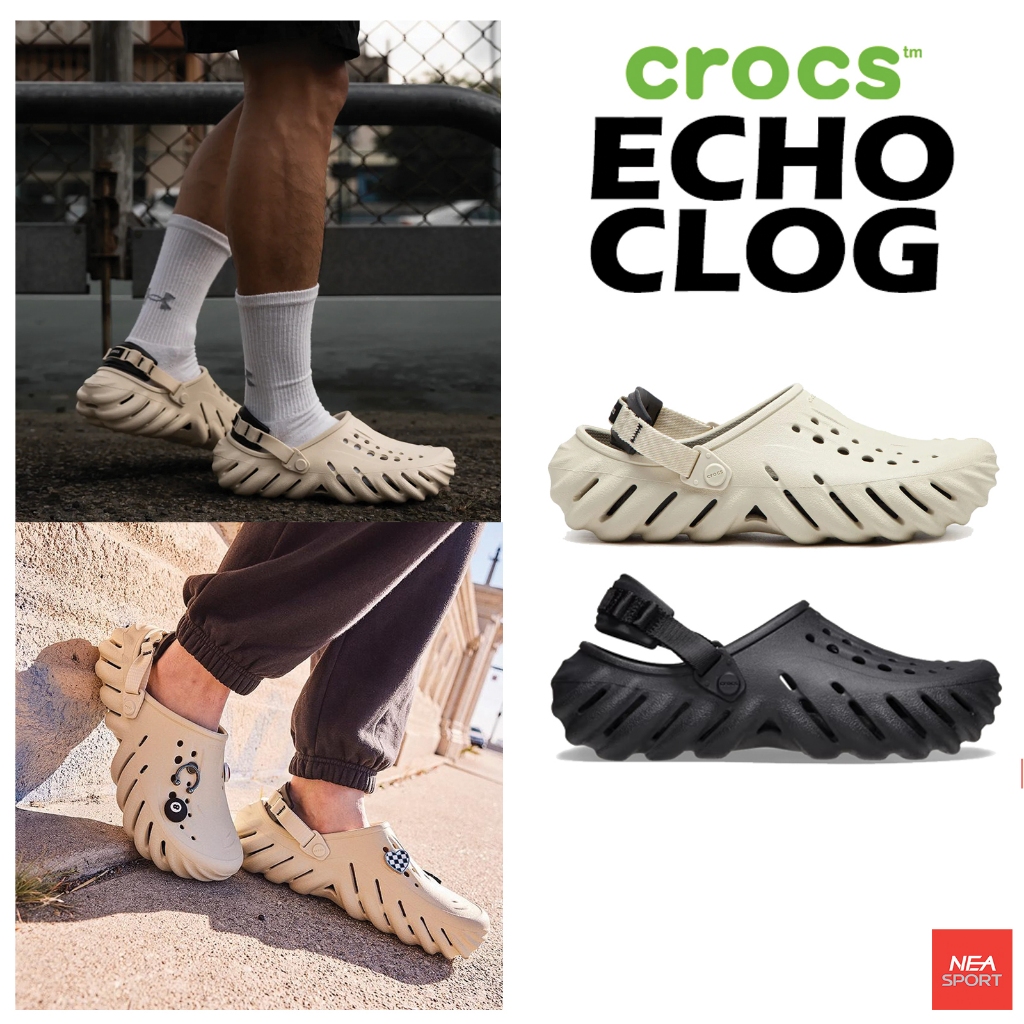 [ใส่ดี ยอมใจ] CROCS ECHO CLOG ตัวเด็ด ออกใหม่ พื้นนุ่ม คร็อคส์ แท้ รุ่นฮิต ได้ทั้งชายหญิง
