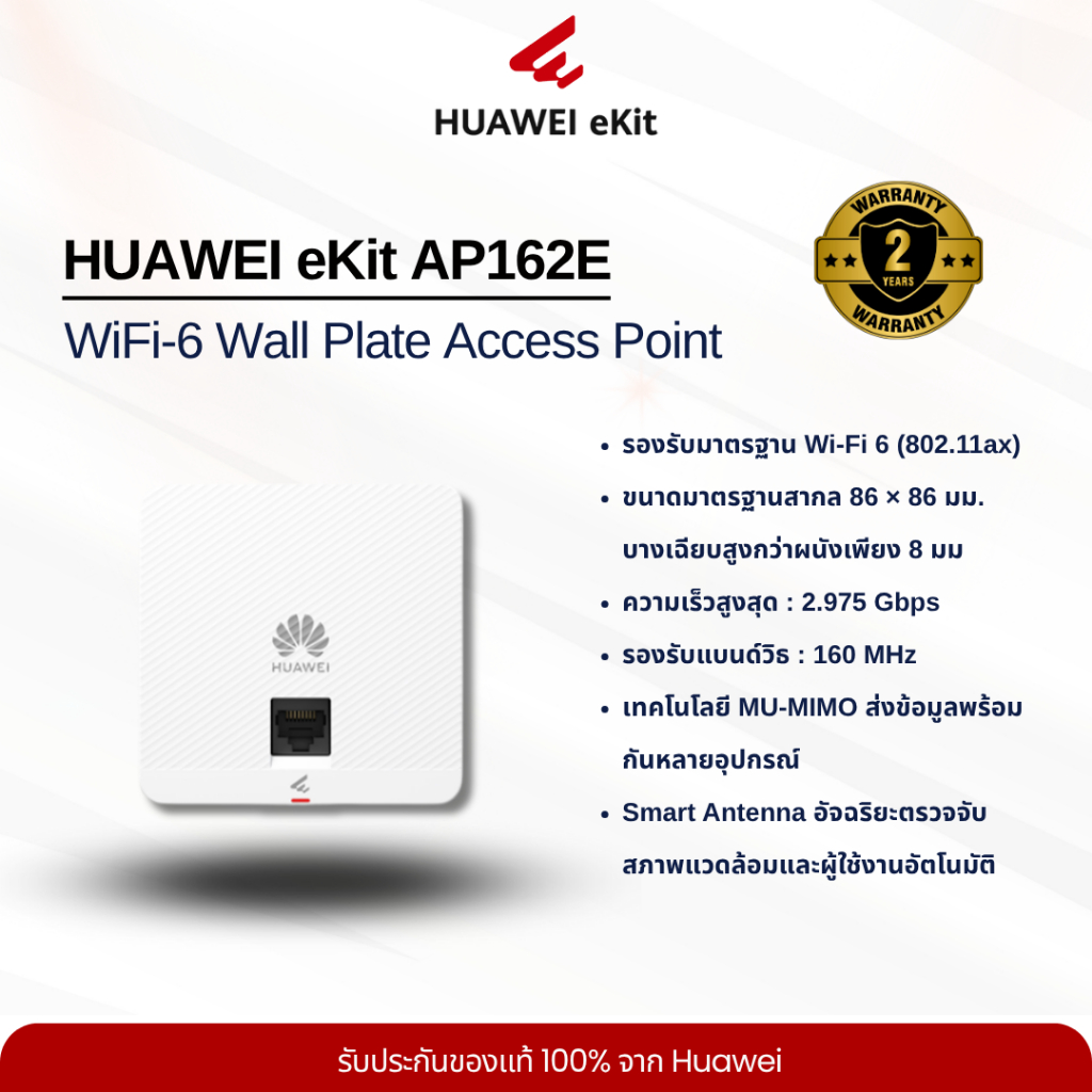 HUAWEI eKit รุ่น AP162E Wall Plate Access Point Wi-Fi 6