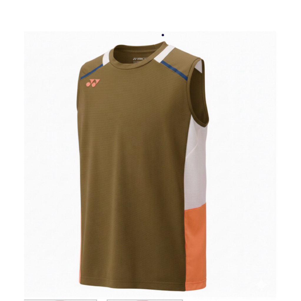 เสื้อ badminton แขนกุดสีเขียว ขี้ม้า