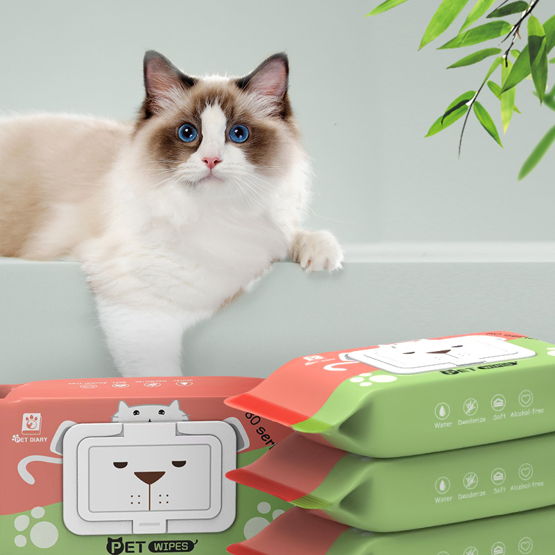 TUBI ทิชชู่เปียก แพ็คครอบครัว Pet wipes 80 แผ่น ผ้าเช็ดตาและหูสัตว์เลี้ยง สำหรับเช็ดสัต ว์เลี้ยง