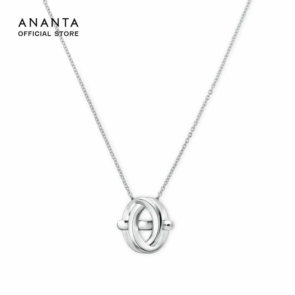 ANANTA Marque Axis Necklace สร้อยคอจี้ เงินชุบทองขาว