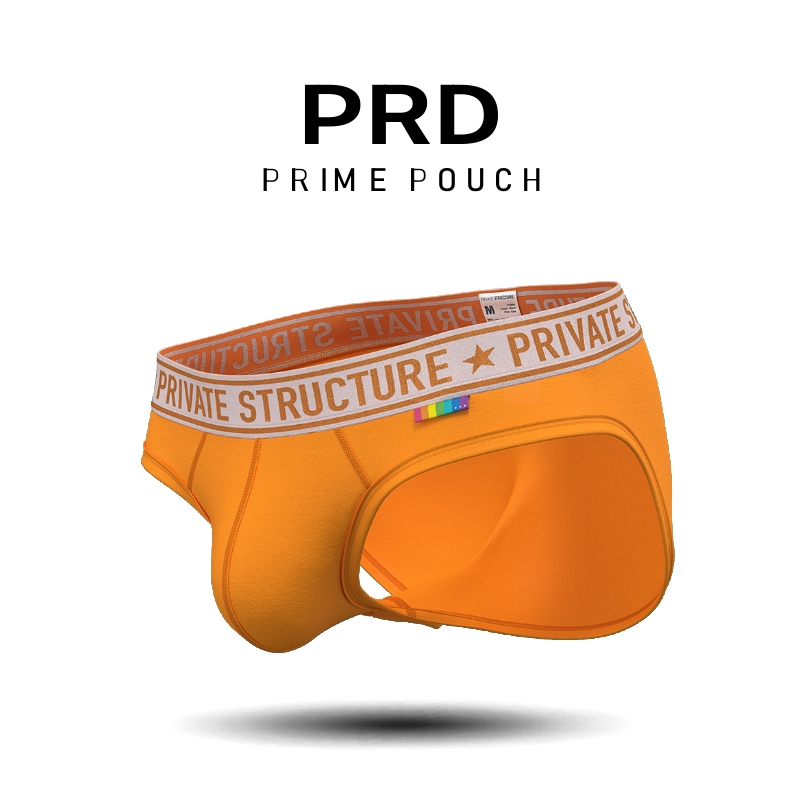 Private Structure กางเกงชั้นในชาย รุ่น PRD Mid Waist Mini Brief - Tangerine Orange [4385]