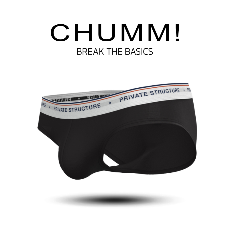 [SPECIAL OFFER] Private Structure กางเกงชั้นในชาย รุ่น CHUMM! Mid Waist Brief - Ethereal Black [4630]