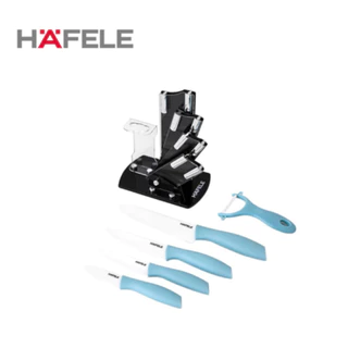 HAFELE ชุดมีดเซรามิค 5 ชิ้น พร้อมแท่นเสียบมีด 495.34.307