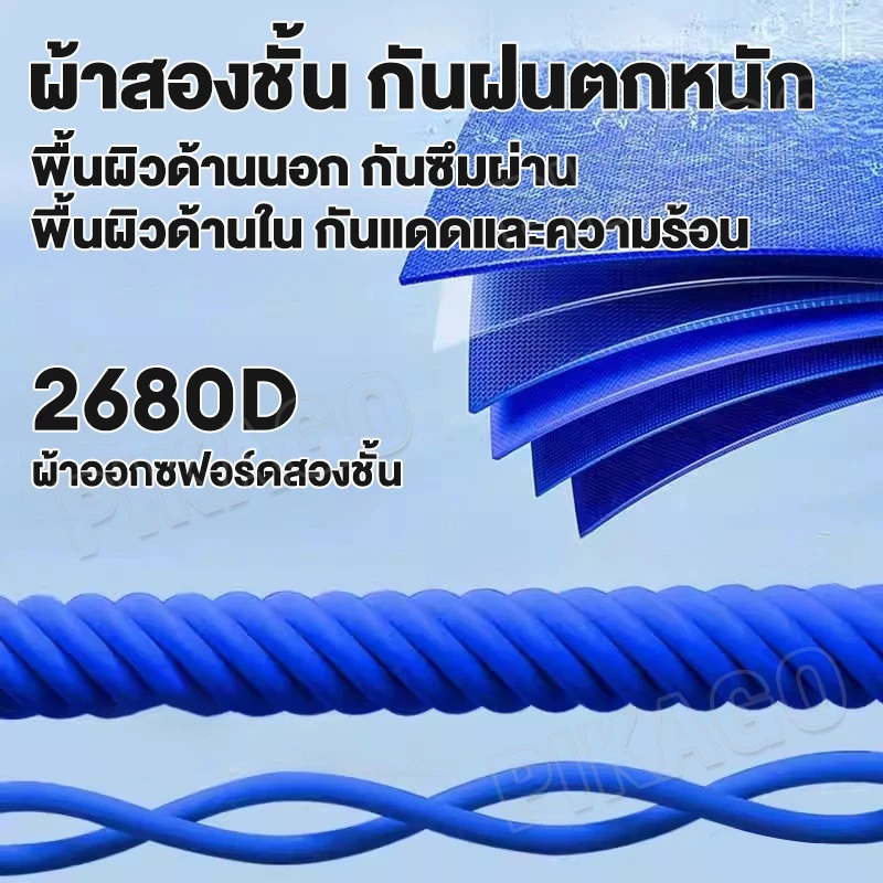 เต็นท์ขายของ เสาหกเหลี่ยม 2x2/3x3/3x6 เต็นท์กลางแจ้ง thumbnail 10