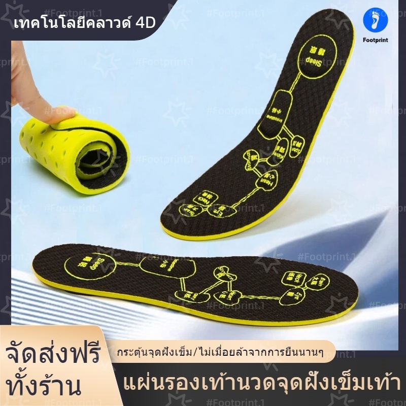（NEW） แผ่นรองพื้นรองเท้าเพื่อสุขภาพ/แผ่นรองพื้นรองเท้าสำหรับนักกีฬาที่นุ่ม ยืดหยุ่น และดูดซับแรงกระแทก