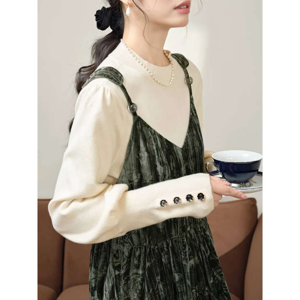 [พร้อมส่ง/พรีออเดอร์]  ❤KUOSE : Long Sleeve Knit Top❤