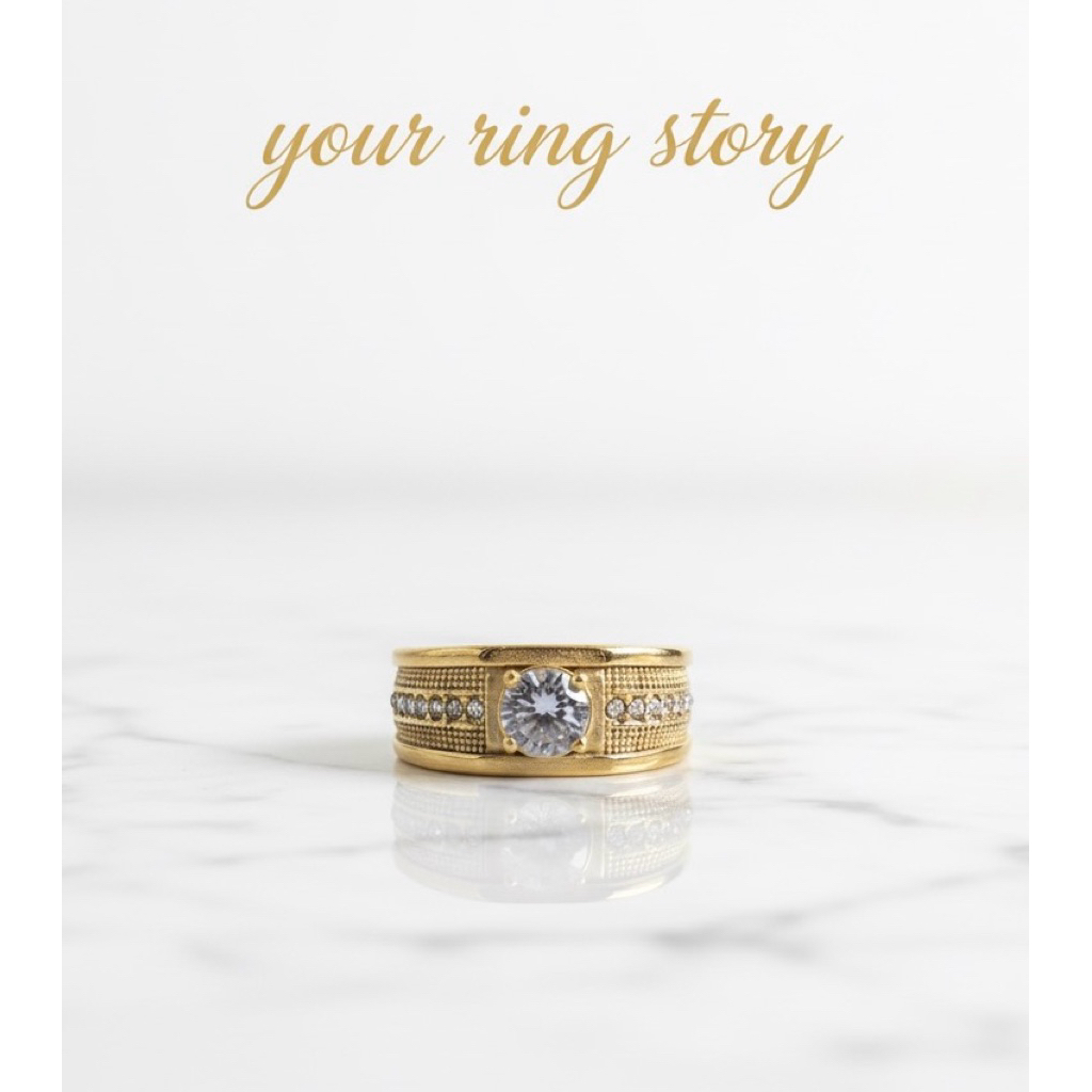 แหวนพลอย สแตนเลส เลเซอร์ 18k