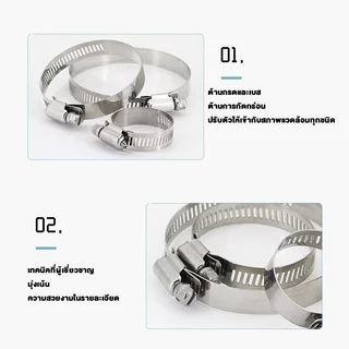304 สแตนเลสการ์ดการ์ดมือที่มีประสิทธิภาพท่อท่อถือถือวงกลมท่อก๊าซท่อคงที่ท่อน้ำท่อบล็อกบล็อกบล็อกบล็อก