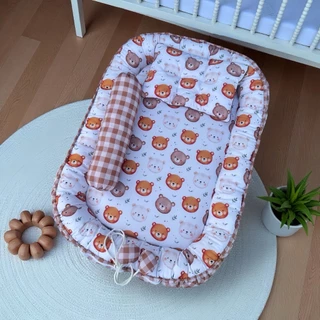 ที่นอนเด็กรังไข่ หมอนขนห่านนุ่มพิเศษ ผ้า cotton ไม่เก็บไรฝุ่น -ไม่ขึ้นขุย สามารถถอดซักได้ ทำจากผ้า cotton ที่นุ่มสบาย สำ