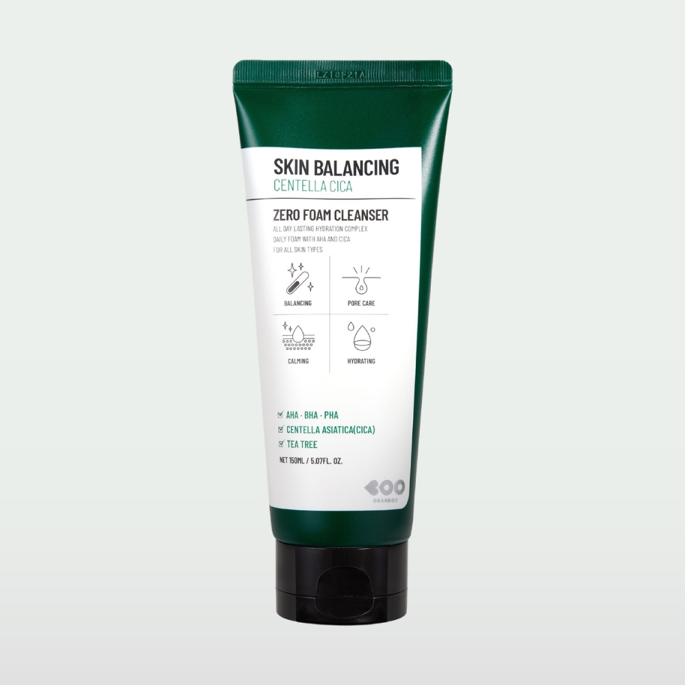 DEARBOO SKIN BALANCING CENTELLA CICA ZERO FOAM CLEANSER