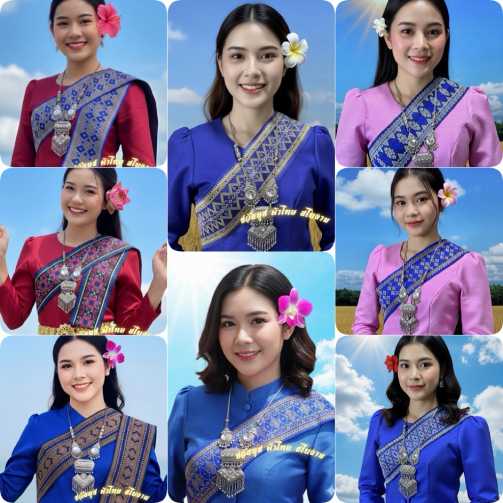 💙✨ สไบสีน้ำเงิน 70 บาท ✨💙    เรียบหรู ดูดีทุกมุม สีน้ำเงินเข้มสุดคลาสสิก 👗