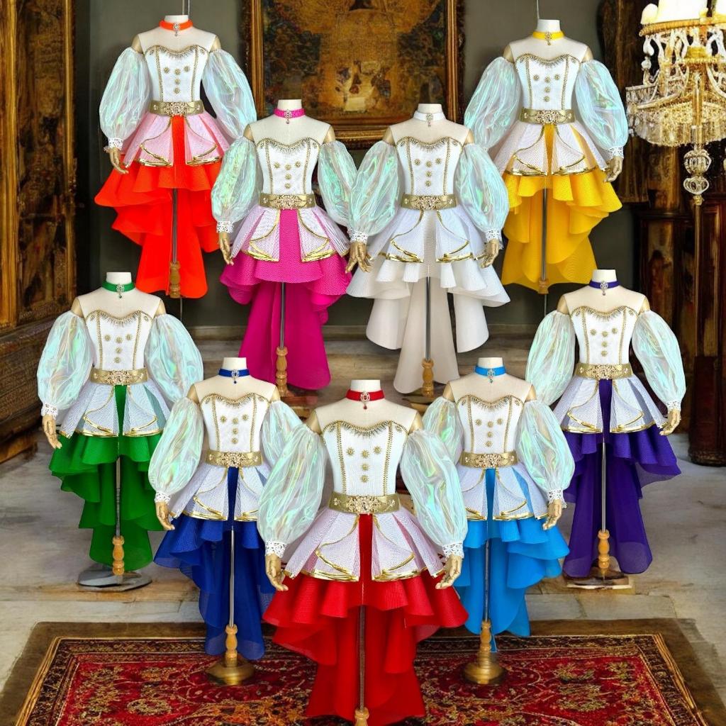 ชุดถือป้าย ชุดฟินๆ ชุดดรัม ผู้ใหญ่ ขนาด FREESIZE ชุดเกาะอกหนาม 9 สีสวยๆพร้อมส่งจากกทมจ้า ชุดเข้าเซ็ท