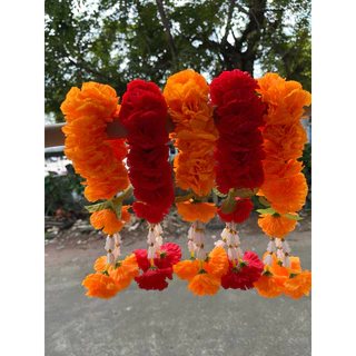 พวงมาลัยข้อมือ พวงมาลัยกลม มาลัยกลม พวงมาลัยดาวเรือง(กลาง)ร้อยแน่นๆ