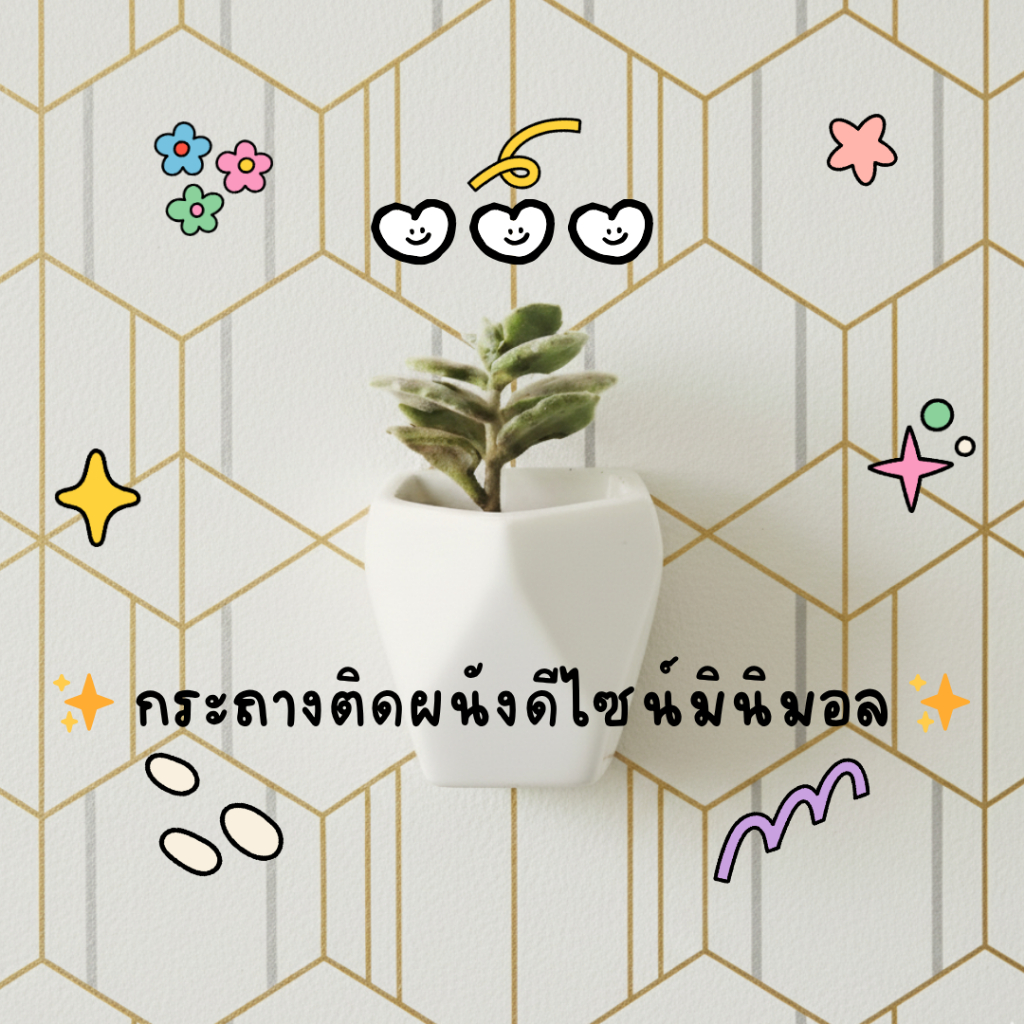 ✨ กระถางติดผนังดีไซน์มินิมอล ✨ พลาสติก PLA 3D Printer