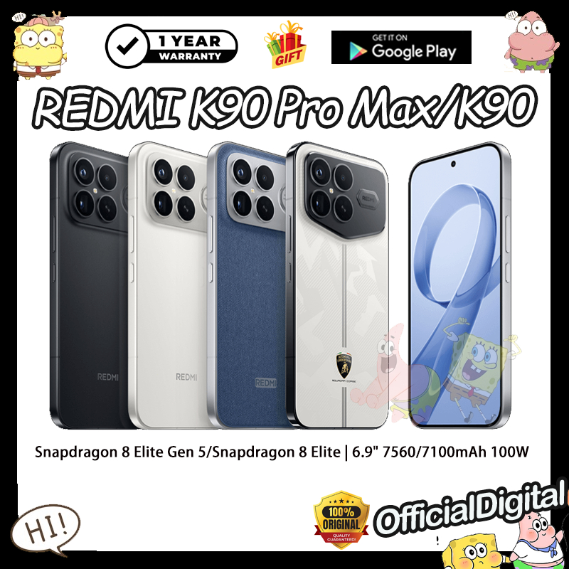 Xiaomi REDMI K90 Pro Max Snapdragon 8 Elite Gen 5 REDMI K90 Snapdragon 8 Elite 6.9" 100W | สนับสนุน 