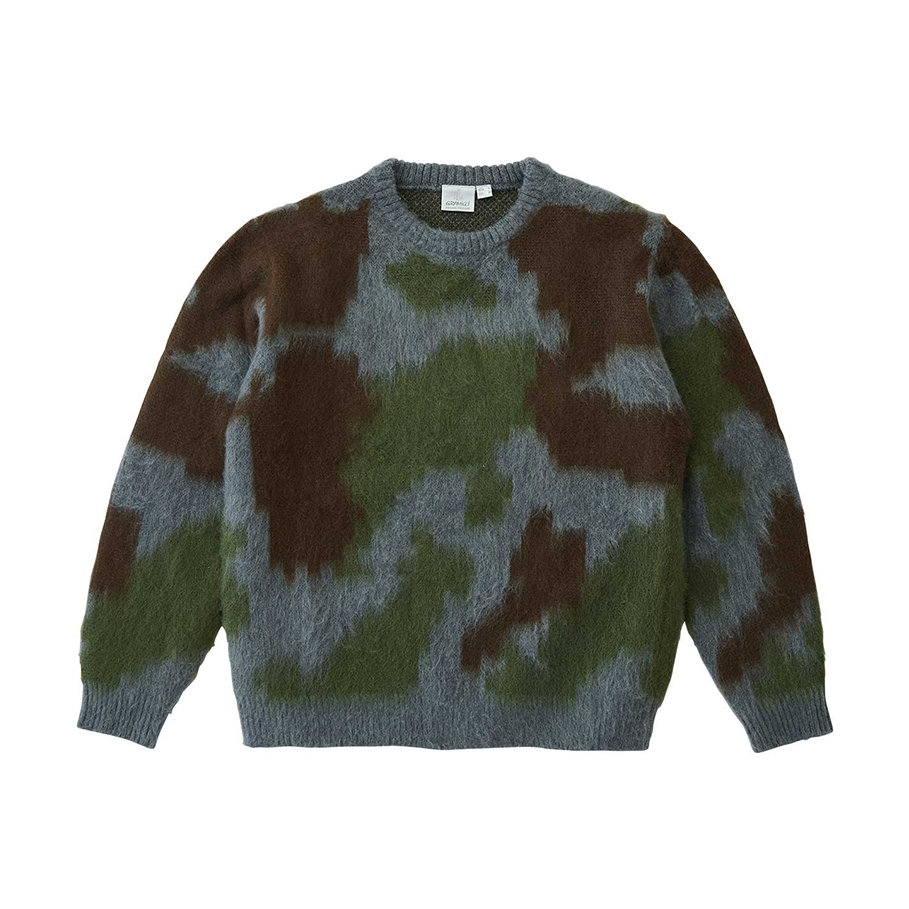 Gramicci เสื้อสเวตเตอร์  UNISEX MOHAIR SWEATER JUNGLE