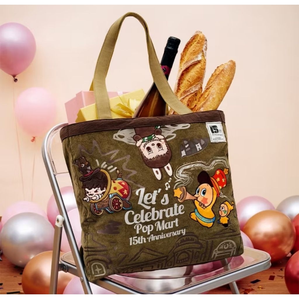 กระเป๋าสะพายข้าง 15th Anniversary Popmart ❤️ ♥️ 💕 รับน้ำหนักสูงสุด2.5kg. พร้อมส่ง ร้านโค้ดคุ้ม