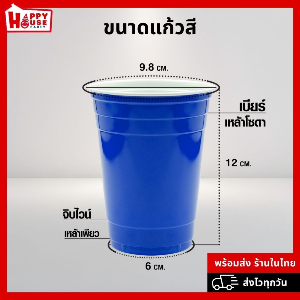 💦🔫 แก้วปาร์ตี้ สงกรานต์ 🔆💥 [โปร 10แถม1] SongKran RED CUP PARTY ชุด 5 ใบ 😝🥳💕 Original American 🔴 - รูปที่ 2