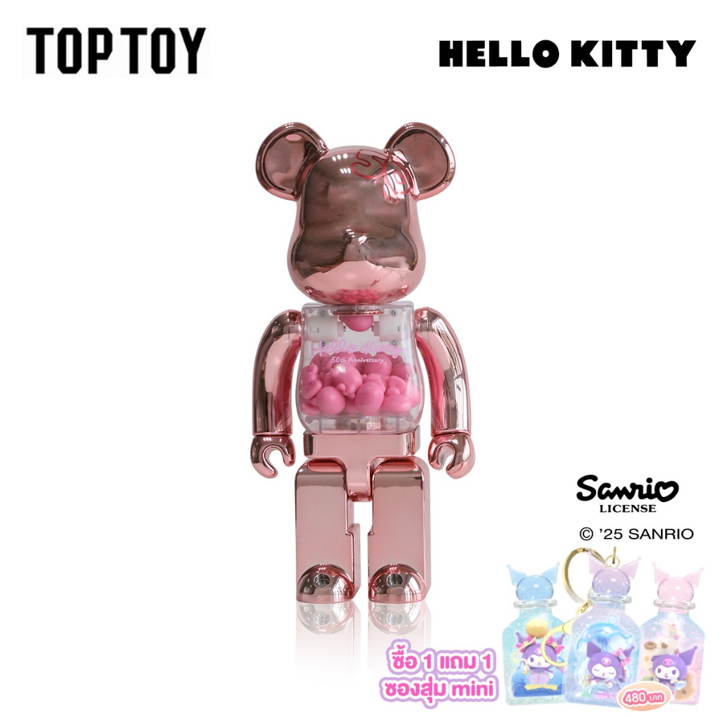 TOPTOY x BE@RBRICK Hello Kitty 50th Anniversary 100% & 400% ของเล่นฟิกเกอร์ ของขวัญ สำหรับสะสม
