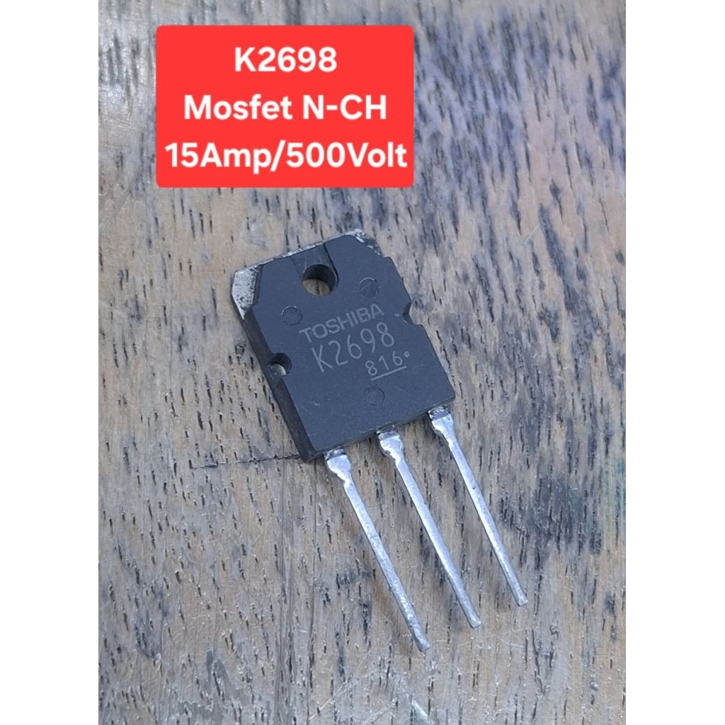 K2698 Mosfet N-CH 15Amp/500Volt