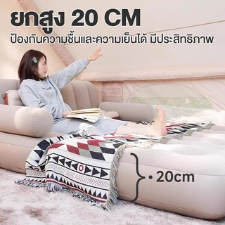 เตียงเป่าลม โซฟาแบบอัดลม พร้อมปั๊มลมในตัว พร้อมแบตเตอรี่ในตัวPVCหนา พร้อมกับไฟส่องสว่า ง