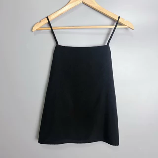 เสื้อสายเดี่ยว คอเหลี่ยม ผ้าไหมอิตาลี สีพื้น (รอบอก 34-44 นิ้ว)