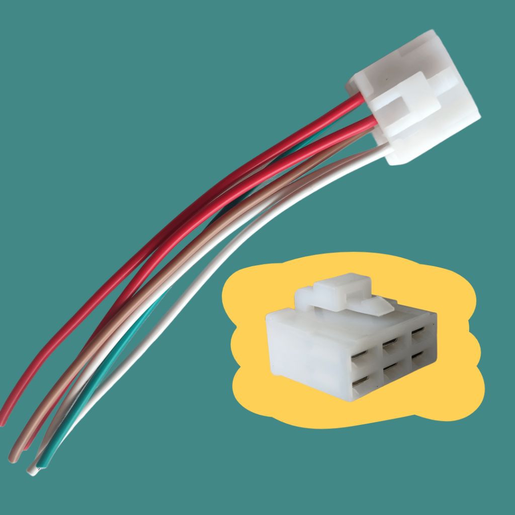 ปลั๊กแผ่นชาร์จ HONDA WAVE 110i 125i LED สายไฟ 6 เส้น
