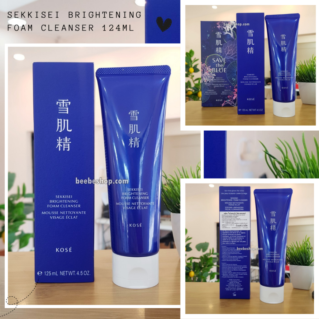 KOSE โฟมล้างหน้า sekkisei Brightening Foam Cleanser 124ml