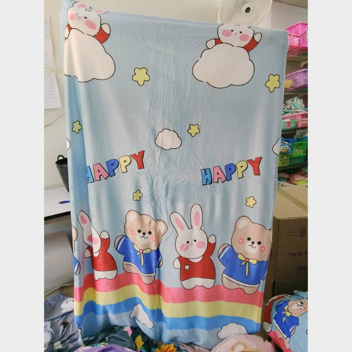 ผ้าห่มนาโน 4 ฟุต ลายการ์ตูน สีสวย เนื้อนุ่ม ไม่ระคายผิว มีลายให้เลือก - รูปที่ 6