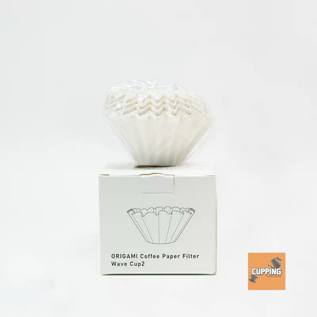 ORIGAMI COFFEE PAPER FILTER WAVE กระดาษกรองกาแฟ ทรง CAKE