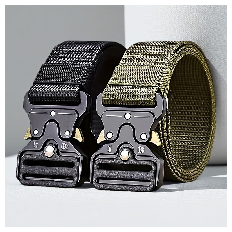 พร้อมส่ง🔥เข็มขัดยุทธวิธีของแท้ เร็ว ปล่อย เข็มขัดกลางแจ้งนุ่มไนลอนจริงความยาวปรับได้ ทนต่อการสึกหรอ - 5