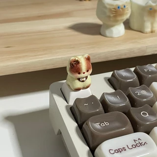 PNS074 [keycap] คีย์แคปน้องแมวผูกโบว์ สำหรับ Mechanical Keyboard