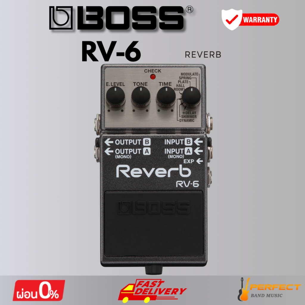 เอฟเฟกต์กีตาร์ BOSS RV-6 Reverb * กรุณาสอบถามก่อนสั่งซื้อ *