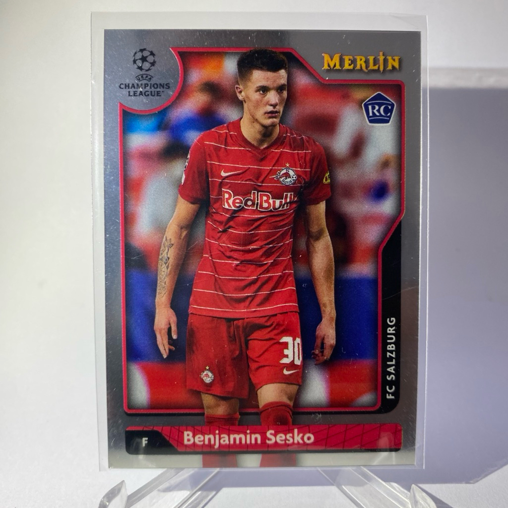 การ์ดนักฟุตบอล BENJAMIN SESKO, RC, SALZBURG, TOPPS MERLIN 2022