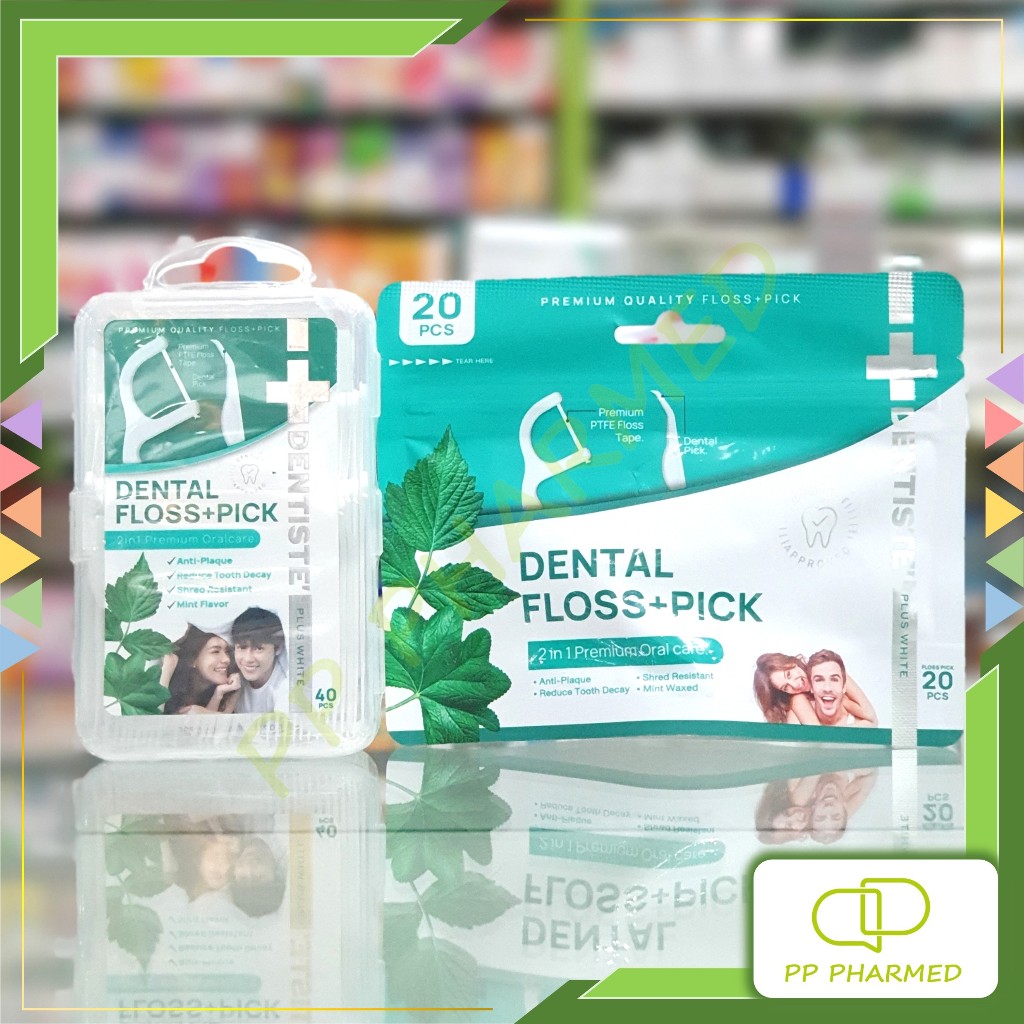 Dentiste' ไหมขัดฟันพร้อมด้ามจับ Dental Floss+Pick