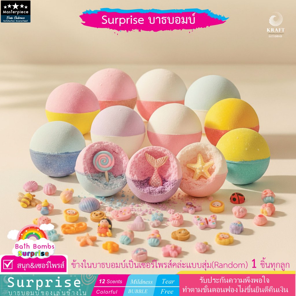บาธบอม เซอร์ไพร์ส ! Surprize 120g 🛁 ฟองเยอะ ไม่แสบตา💖 - รูปที่ 2