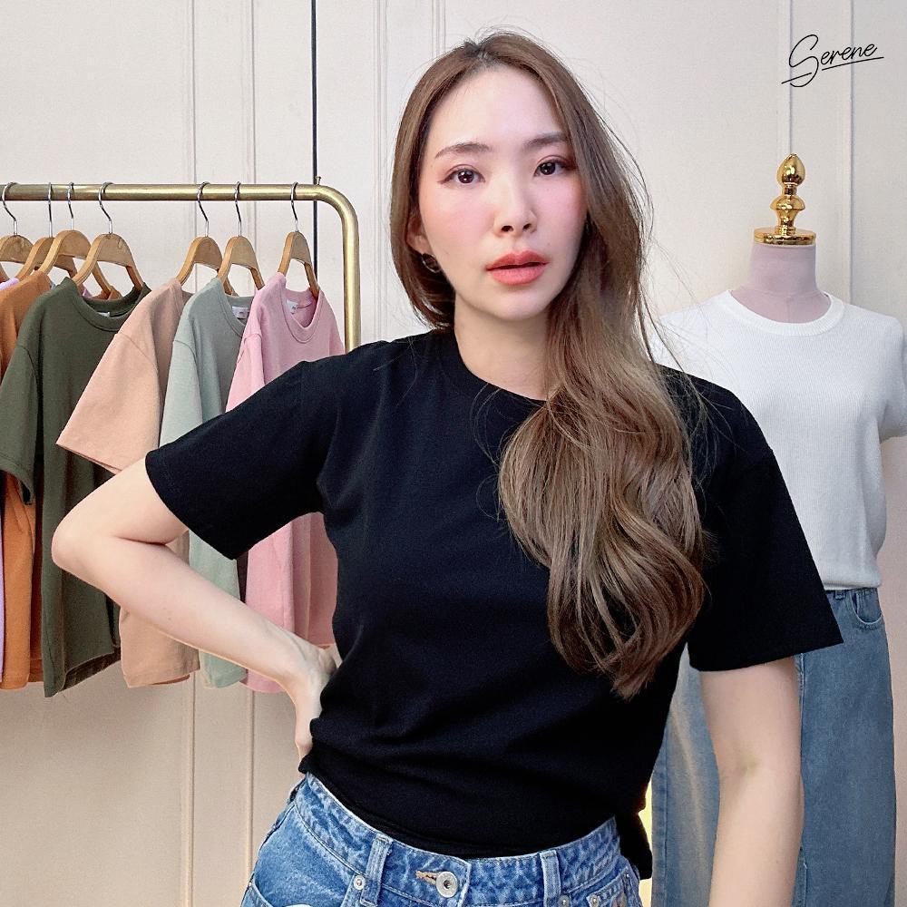 Serene's Choice เสื้อคอกลมแขนสั้น  หน้าผ้า 30/35/40  ผ้าคอตตอนญี่ปุ่น Short Sleeve 30/35/40" Cotton 