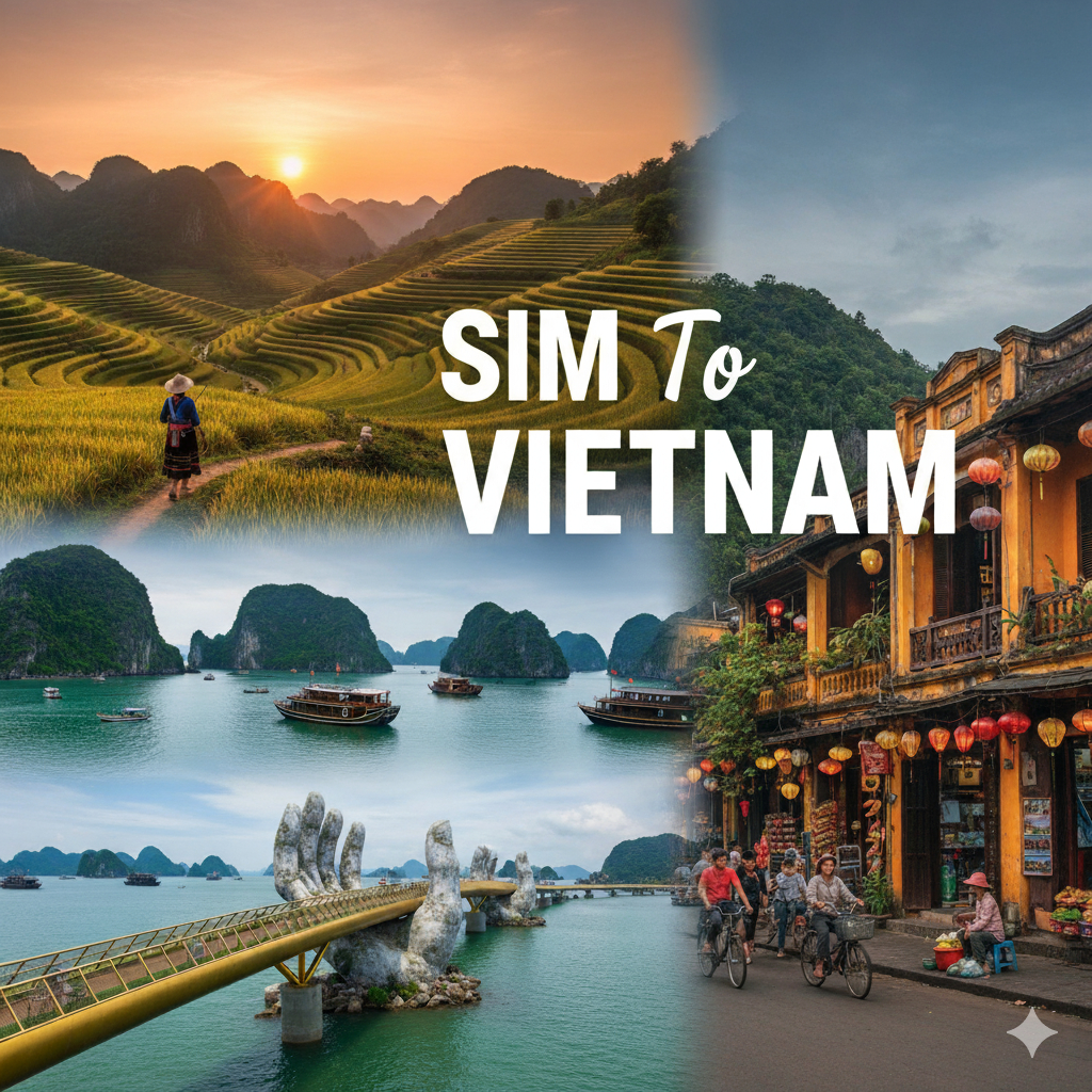 Million Connect SIM To VIETNAM ซิมท่องเที่ยวประเทศเวียดนาม/แพ็คเกจรายวัน/4/5G