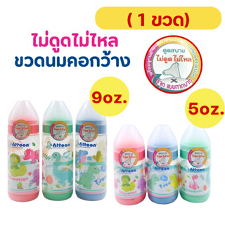 (1ขวด)ขวดนมไม่ดูด ไม่ไหล คอกว้าง แบรนด์ATTOON ขวดนมรุ่น Colo…