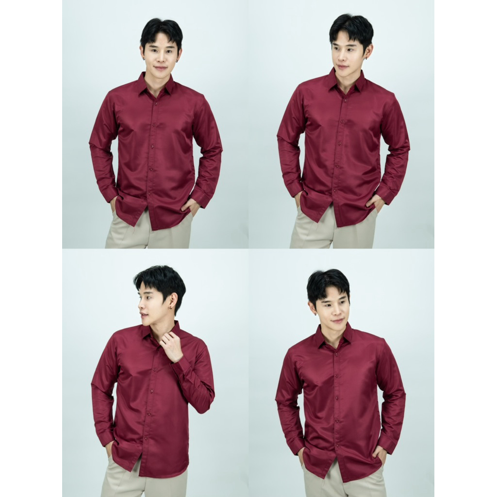 [ส่งทันที กทม.1 วัน] เสื้อเชิ้ต สีพื้นแขนยาว รุ่นสลิมฟิต (โปรดเผื่อไซส์ 1-3 ไซส์) ใส่ทำงาน ใส่เที่ยวได้ SL62 - รูปที่ 5