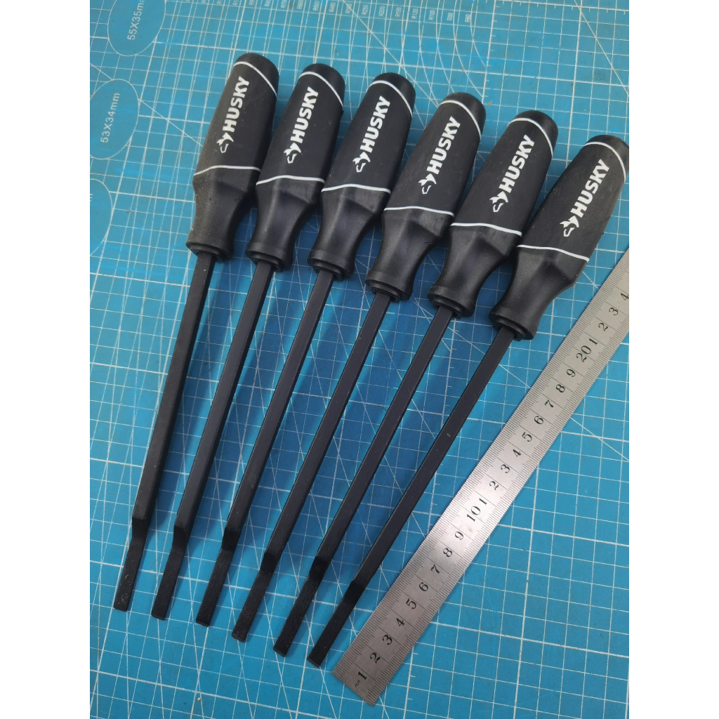 ราคาพิเศษ! (ล้างสต็อก) ใบมีดคัตเตอร์ (Narrow Blade) ยี่ห้อ Husky (อเมริกัน) มีร่องรอยการกดทับ (squeezing marks)