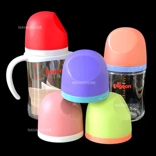 " รุ่นใหม่ " ฝาครอบ+ฝาเกลียวขวดคอกว้าง Pigeon NH221