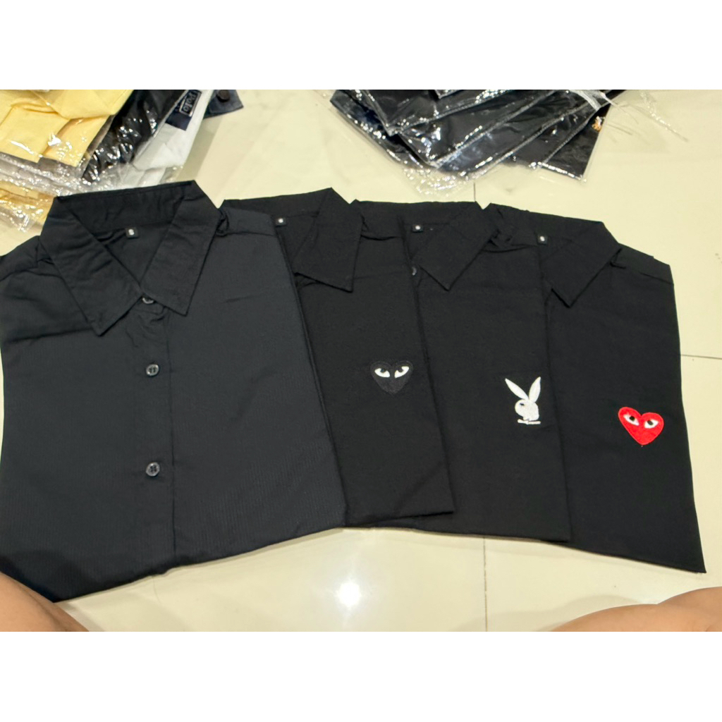 เสื้อเชิ้ตแขนยาวสีดำไซซ์Sอก 34เฉพาะคนตัวเล็ก