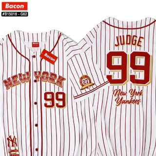 เสื้อแฟชั่น เสื้อกีฬาเบสบอล หมายเลข99 โอเวอร์ไซส์ มีกระดุมจริง 10 สี